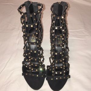 NWOT diamond studded heels